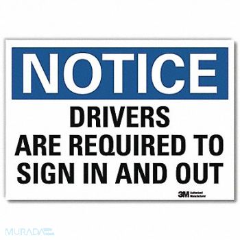 LYLE Rflct Loading Unloading Lbl 7x10in Alum, 34JK80