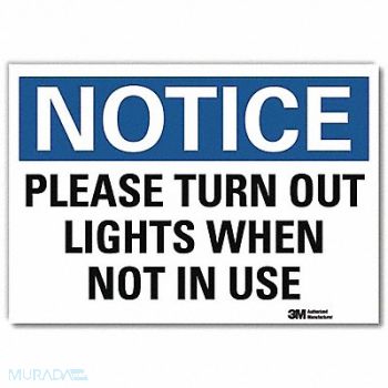 LYLE Notice Sign 10x14in Reflective Sheeting, 34JV29