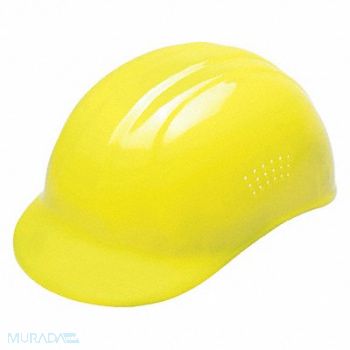 ERB SAFETY J5343 Bump Cap Baseball Pinlock Hi-Vis Yellow, 34KW52