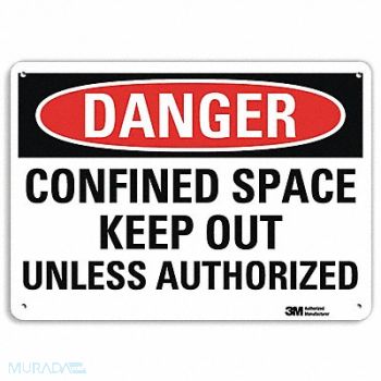 LYLE Danger Sign 7 in x 10 in Aluminum, 34MM10