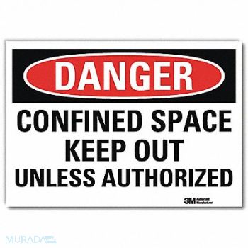 LYLE Danger Sign 10 in x 14 in Rflct Sheeting, 34MM13