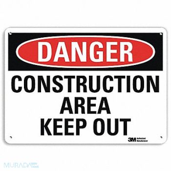 LYLE Rflctv Construct Area Sign 7x10in NonPVC, 34MM65