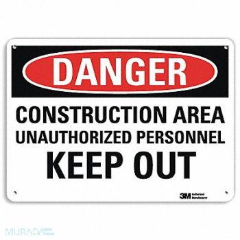 LYLE Danger Sign 7 in x 10 in Aluminum, 34MM70