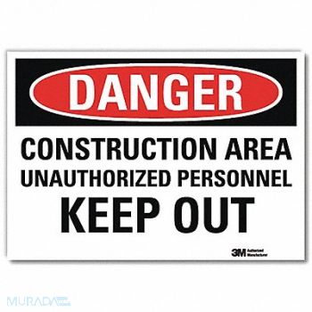 LYLE Danger Sign 7 in x 10 in Rflct Sheeting, 34MM72