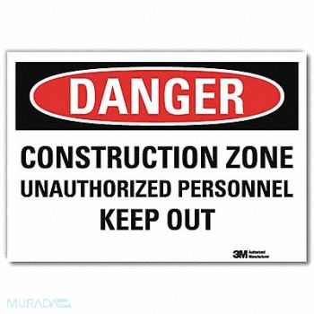 LYLE Danger Sign 5 in x 7 in Rflct Sheeting, 34MN05