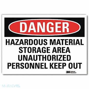 LYLE Danger Sign 7 in x 10 in Rflct Sheeting, 34MX40