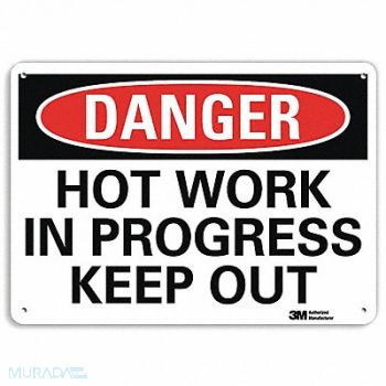 LYLE Danger Sign 7 in x 10 in Aluminum, 34MZ30