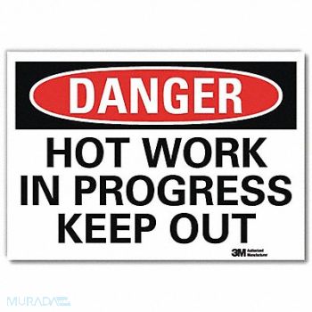 LYLE Danger Sign 7 in x 10 in Rflct Sheeting, 34MZ32