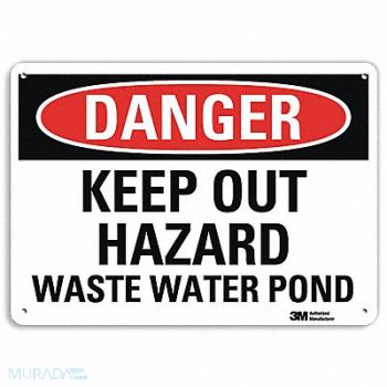 LYLE Danger Sign 7 in x 10 in Aluminum, 34NA51