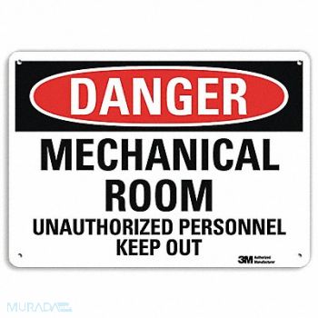 LYLE Danger Sign 7 in x 10 in Aluminum, 34NC57