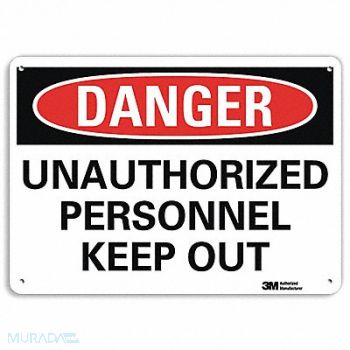 LYLE Danger Sign 7 in x 10 in Aluminum, 34NH62