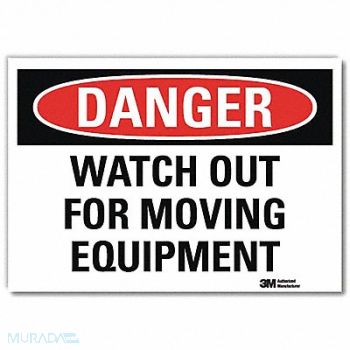 LYLE Danger Sign 10inx14in Reflctv Sheeting, 34NJ06