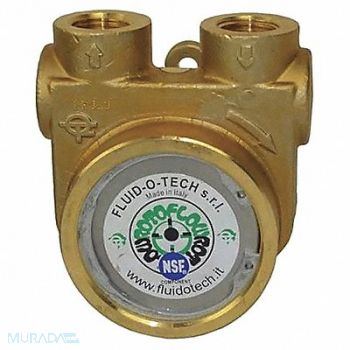 FLUID-O-TECH Pump 1/2 NPTF 327 Max GPH Brass Bypass, 423J54