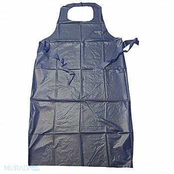 WEST CHESTER PROTECTIVE GEAR Bib Apron 45inLx36inW Blue 6 mil PK12, 34UJ58