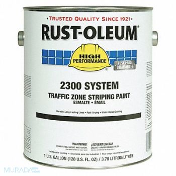 RUST-OLEUM J0449 TrafficStriping Paint 1gal TrafficWhite, 34UL59