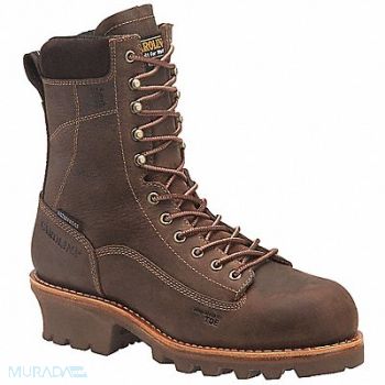 CAROLINA SHOE Logger Boot 12 3E Brown Composite PR, 34VY43