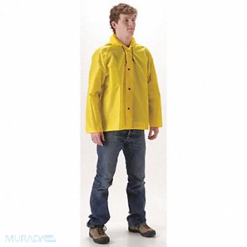 NASCO Rain Jacket with Hood XL PU/Nylon 30inL, 34WK26