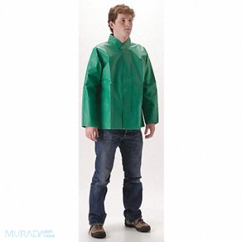 NASCO Chemical Splash Jacket Unisex Green 2XL, 34WK70