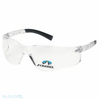 PYRAMEX J5912 Bifocal Safety Read Glasses +2.00 Clear, 34WR19