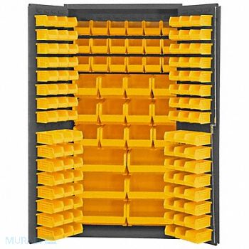 DURHAM MFG K4889 Bin Cabinet 72 x36 x24 Gray 132YlwBns, 3NYL9