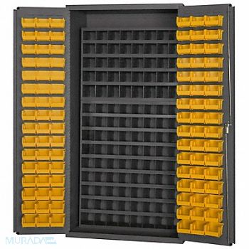 DURHAM MFG K4907 Bin Cabinet Yellow Bins Gray Cabinet, 3PAT1