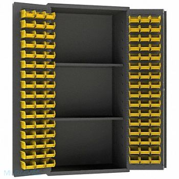 DURHAM MFG K4941 Peg Bin Cab Gray 72 x36 x24 96YllwBns, 3NYP1