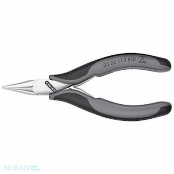 KNIPEX Chain Nose Plier 4-1/2 L Smooth, 38UT09