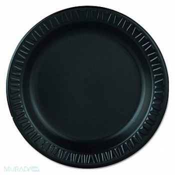 DART Disposable Foam Plate 9 in Black PK500, 39E391