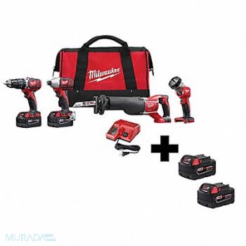 MILWAUKEE Cordless Combination Kit 18V 4 Tools, 356XG5
