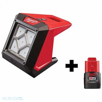 MILWAUKEE Cordless Work Light Battery Incl 2.2 lb, 356XL8