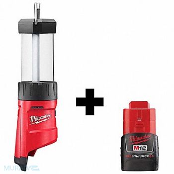 MILWAUKEE Cordless Work Light Battery Incl 1 lb, 356XM0