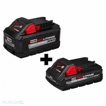 MILWAUKEE Battery 8.0Ah 3.0Ah 2 Batteries 18V DC, 356XM5