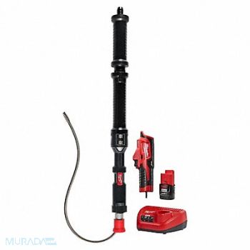 MILWAUKEE Drain Gun Urinal Auger M12 Batt 1.5 Ah, 801NJ7