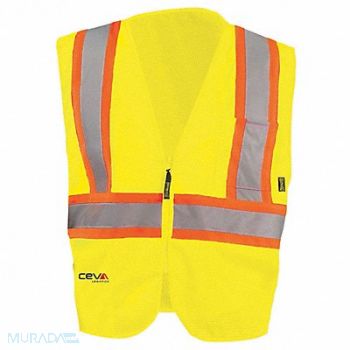 OCCUNOMIX Vest 2Tone Hi-Vis Yellow Ceva28 Logo L, 357GM7