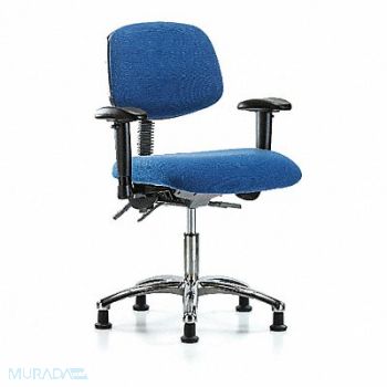 BLUE RIDGE ERGONOMICS Fab ESD Chr Desk Tilt AA Stat Blue, 358F07