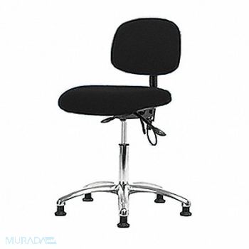BLUE RIDGE ERGONOMICS Fabric ESD Chair Desk Glides Black, 358F18