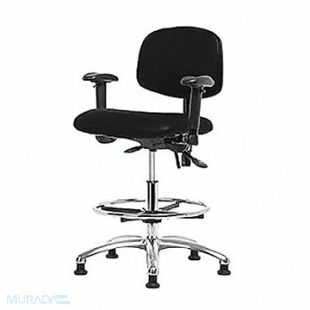 BLUE RIDGE ERGONOMICS Vinyl ESD Med Tilt AA FR Stat Blk, 358F90