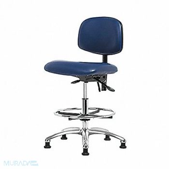 BLUE RIDGE ERGONOMICS Vinyl ESD Chr Med Tilt FR Stat Blue, 358F99
