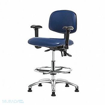 BLUE RIDGE ERGONOMICS Vinyl ESD Chr Med Arms FR Stat Blue, 358G08