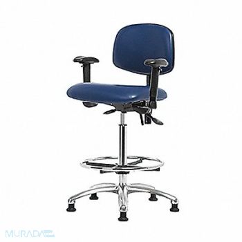 BLUE RIDGE ERGONOMICS Vinyl ESD Hi Tilt AA FR Stat Blue, 358G20