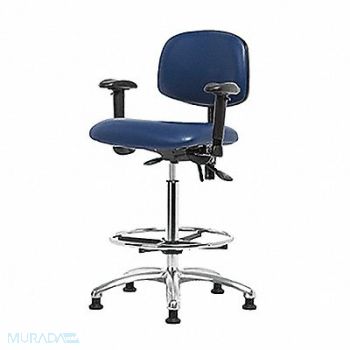 BLUE RIDGE ERGONOMICS Vinyl ESD Chr High AA FR Stat Blue, 358G28