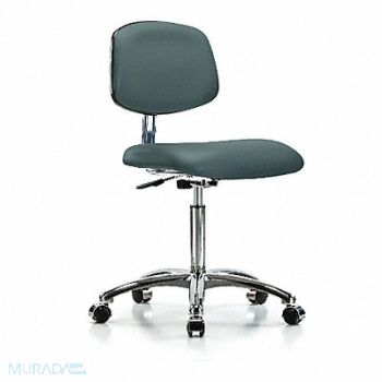 BLUE RIDGE ERGONOMICS CR Vinyl Chair Chrome Med Cast Blue, 358H36