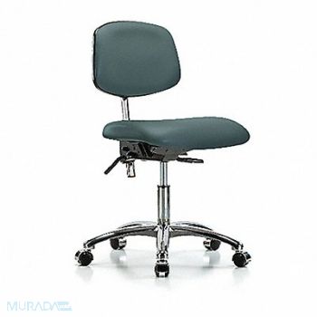 BLUE RIDGE ERGONOMICS Vinyl CR Chair Low Tilt Cast Blue, 358M72
