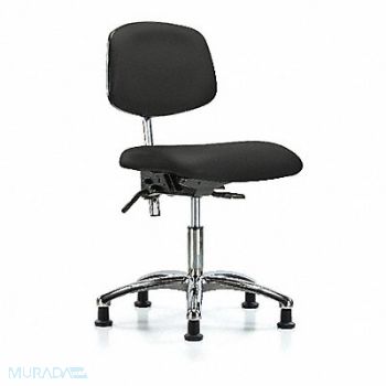BLUE RIDGE ERGONOMICS Vinyl CR Chair Low Tilt Stat Blk, 358N17