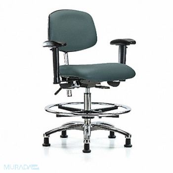 BLUE RIDGE ERGONOMICS Vinyl CR Chair Med AA FR Stat Blue, 358X62