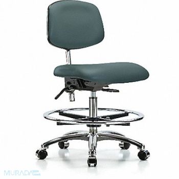BLUE RIDGE ERGONOMICS Vinyl CR Chair Med FR Cast Blue, 358Z02
