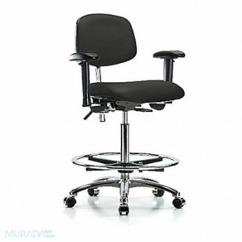 BLUE RIDGE ERGONOMICS Vinyl CR Chair High AA FR Cast Blk, 359C78