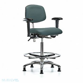 BLUE RIDGE ERGONOMICS Vinyl CR Chair Hi AA FR Stat Blue, 359D27
