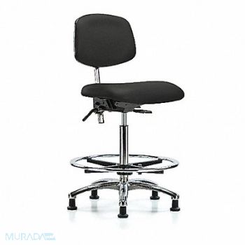 BLUE RIDGE ERGONOMICS Vinyl CR Chair High FR Stat Blk, 359F18