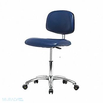 BLUE RIDGE ERGONOMICS Clean Room/ Chair Desk Casters Blue, 359F65